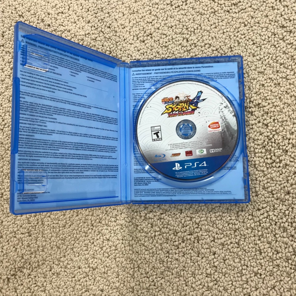 Naruto Shippuden Ultimate Ninja Storm 4 Road to Boruto Sony PS4 Game Disc Case - Picture 3 of 4